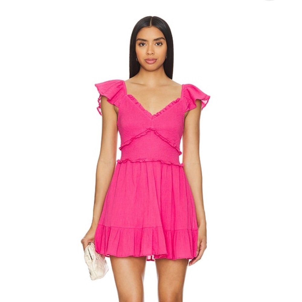 NWT Loveshackfancy pink mini dress